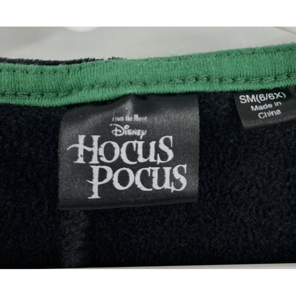 Disney Hocus Pocus Winnifred Sanderson Costume Black Velvet Dress Girls S 6/6X